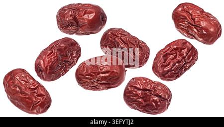 Dried jujube dates isolated on white background  Stock Photo
