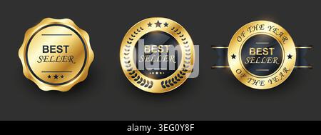 best seller badge sets. Stock Vector