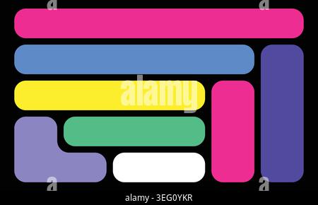 Abstract colorful rounded geometric shapes background vector illustration Stock Vector
