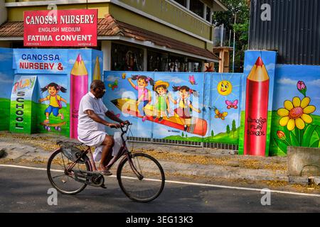 India Kerala State, Fort cochin or Kochi, preschool Stock Photo