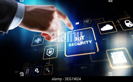 Cybersecurity protection for smart home IoT devices and connected network systems. Stock Photo