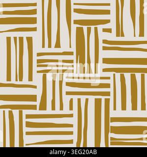 Seamless stripe pattern. Vector doodle geometric carpet. Hand drawn  stripes design for ceramic tile, wallpaper, linoleum, textile Stock Vector