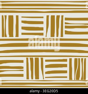 Seamless stripe pattern. Vector doodle geometric carpet. Hand drawn  stripes design for ceramic tile, wallpaper, linoleum, textile Stock Vector