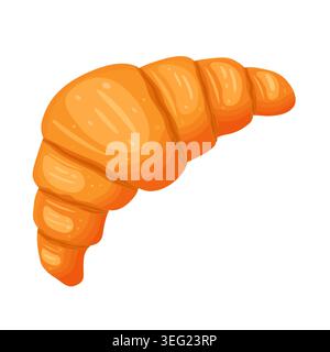 Fresh Tasty Croissant Vector Illustration Isolated On White Background Stock Vector