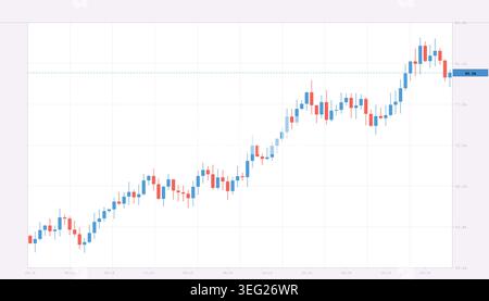 Light background red and orange warm area mountain graph trading chart vector illustration for modern business trend evaluation Stock Vector