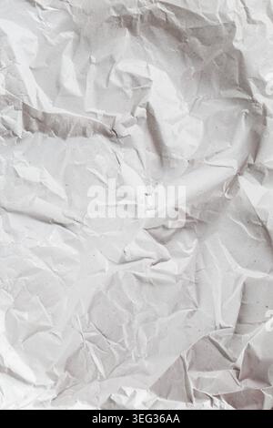 Light Crumpled Kraft Paper Texture Background Stock Photo