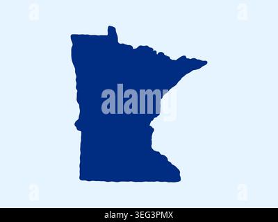 Minnesota state map. US state map. Minnesota silhouette symbol. Vector ...