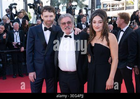 Antoine Reinartz, Daniel Auteuil attending the reenactment of the first ...