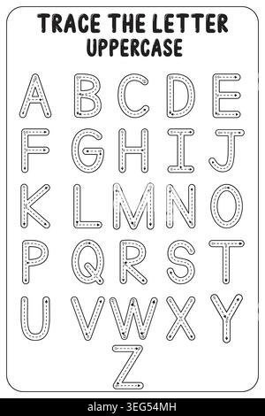 Tracing Alphabet letter J prewriting dotted line element for ...