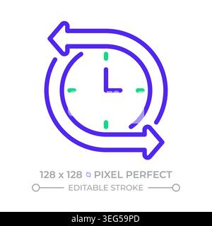 Release management pixel perfect two color line icon Stock Vector