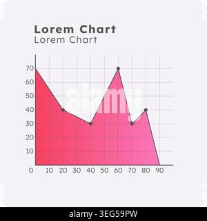 Area infographic chart template Stock Vector