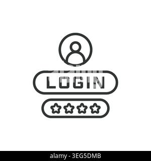 Login icon vector template illustration logo design Stock Vector