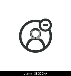 User profile icon set with add remove update delete person account login member avatar outline filled minimal interface style Stock Vector
