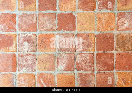 Old brick wall. Brickwork from an old brick in a rustic style. The structure and pattern of the destroyed stone wall. Copy space . High quality photo Stock Photo