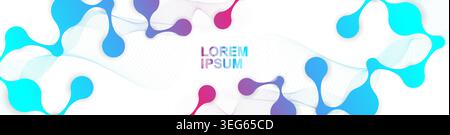 Molecular structure and genetic engineering, atom, neural network, neurons, DNA molecule. Scientific research concept for healthcare, medical Stock Vector