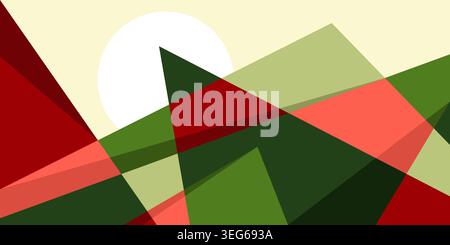 mountain with sun modern design background vector Stock Vector