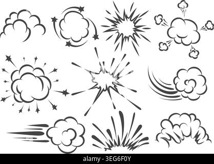 Comic book explosions Stock Vector