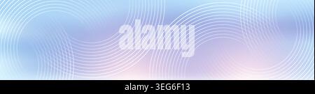 Modern digital abstract blue background with circular shapes form. Geometric stripe line art design for poster, brochure, cover, website, header, web Stock Vector