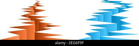 Ice and desert crack holes Stock Vector