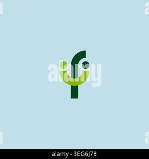 Letter F Smile Logo Design. F Fun Icon Stock Vector