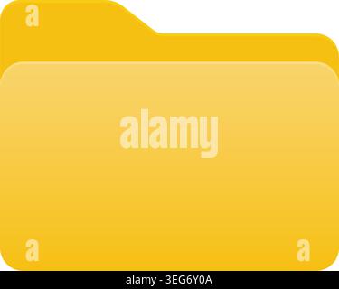 Folder Icon Vector Illustration (Yellow) Stock Vector