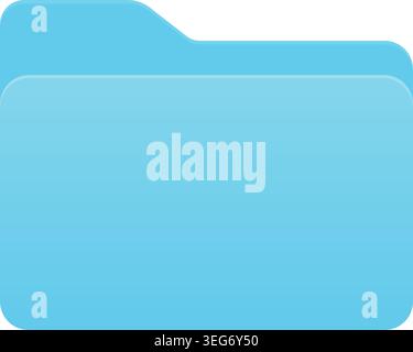 Folder Icon Vector Illustration (Blue) Stock Vector