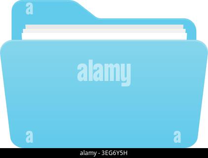 Open Folder with Documents Vector Icon Illustration Stock Vector