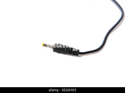 Barrel type dc power jack isolated on white background Stock Photo