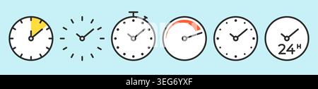 Time. Watch, clock. Quick timer Stock Vector