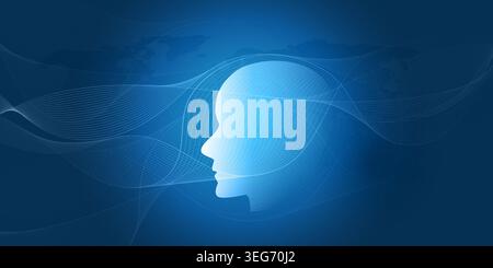 Abstract Machine Learning, Artificial Intelligence, Cloud Computing, Networks or Human Digital Connections Design Concept with Geometric Network Mesh Stock Vector