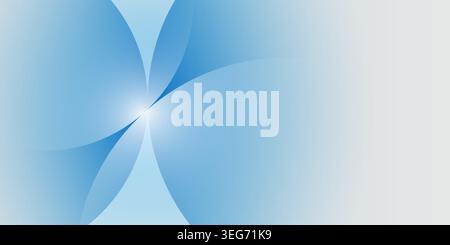 Smooth overlapping translucent circles and flowing curves in light blue and white gradient tones. Ideal for web banners, landing pages, brochures, boo Stock Vector