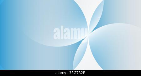 Smooth overlapping translucent circles and flowing curves in light blue and white gradient tones. Ideal for web banners, landing pages, brochures, boo Stock Vector