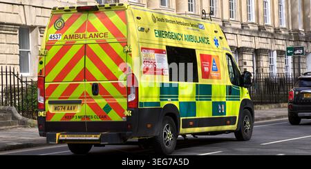South Western Ambulance, Bath city centre, England, Great Britain, UK Stock Photo