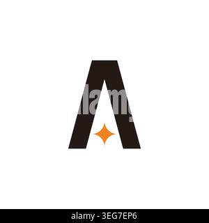 letter a triangle star simple geometric logo vector Stock Vector