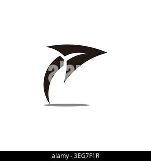 letter p abstract arrow simple motion logo vector Stock Vector
