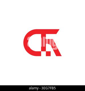 letter cth simple linked geometric lines logo vector Stock Vector