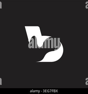 letter b simple motion fluid abstract logo vector Stock Vector