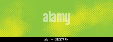 Abstract summer texture with green and yellow dots. Trendy halftone background. Dotted smoke clouds retro style. Stock Vector