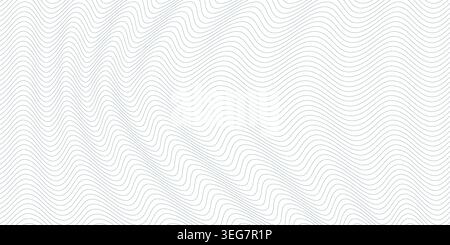 Abstract minimal background with thin wavy lines. Dynamic stripes pattern Stock Vector