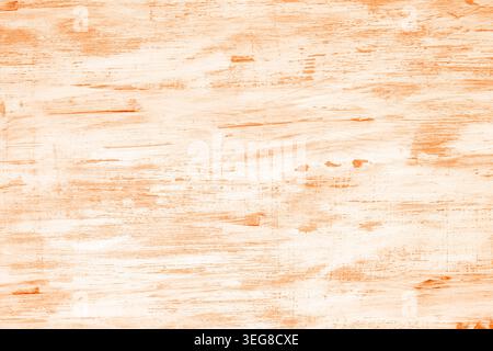 Orange distressed wooden background with rustic texture and weathered paint pattern Stock Photo