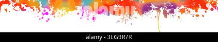 Frame of colored blots. Hand drawn. Not AI, vector illustration. Stock Vector