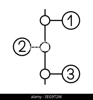 Database storage diagram with numbers. Vector illustration. Suitable for data organization, IT infrastructure, cloud storage. Stock Vector