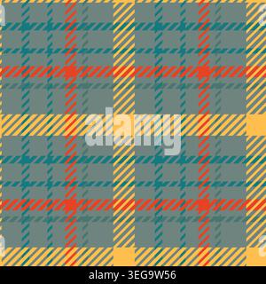 Color twill scotland textile seamless pattern. Fabric texture check tartan plaid of scottish style. Fashion abstract geometric background for cloth Stock Vector