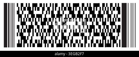 Boarding Pass Code B Stock Vector