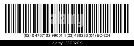 Fake GS1-128 Bar Code Stock Vector