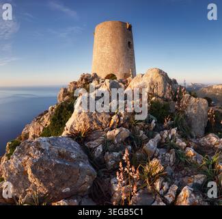 Albercutx Watchtower, Mallorca, Balearic Islands, Spain Stock Photo
