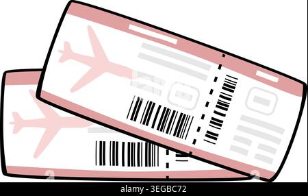 Boarding Passes - pastel Stock Vector