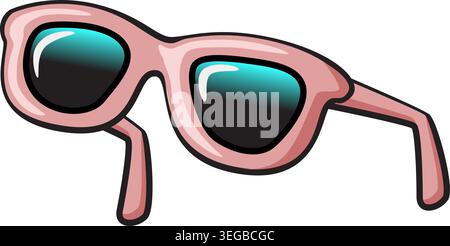 Sunglasses Open - pastel Stock Vector