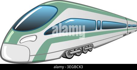 Speed Train - full color Stock Vector