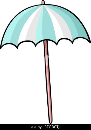 Beach Umbrella 1 - pastel Stock Vector